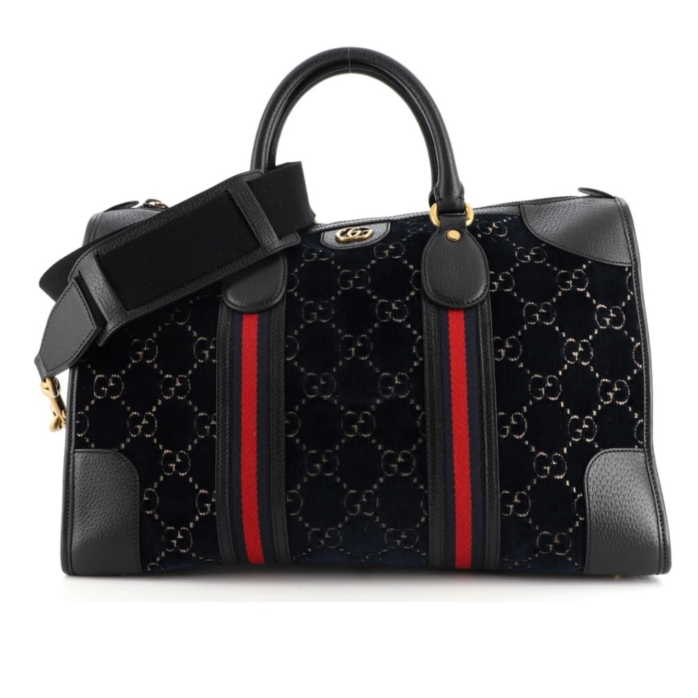 Gucci Convertible Duffle Bag GG Velvet Medium